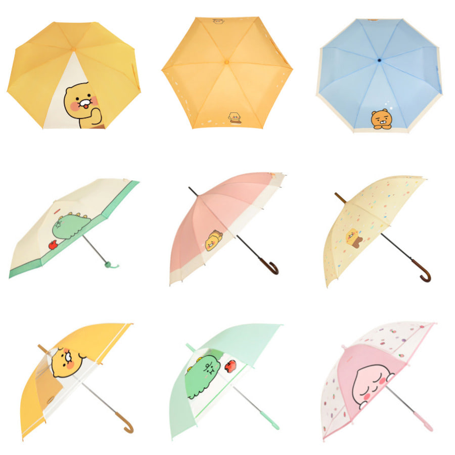 카카오프렌즈 우산 모음전 장우산 3단우산 자동 우산